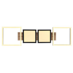 Luminosa Lighting Luminosa Bossy 4 Square Integrated Led Semi Flush Ceiling Light Matt Black 4X Led 3000K - thumbnail 4