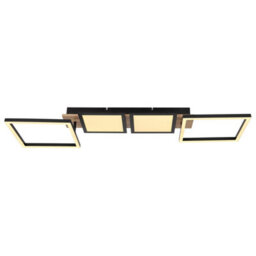 Luminosa Lighting Luminosa Bossy 4 Square Integrated Led Semi Flush Ceiling Light Matt Black 4X Led 3000K - thumbnail 3