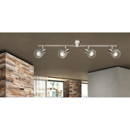 Luminosa Lighting Luminosa Texas Ceiling Spotlight Bar Nickel Matt 4X E14 - thumbnail 3