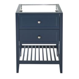 GoodHome Perma Satin Blue Freestanding Bathroom Vanity Unit (H) 806mm (W) 600mm - thumbnail 2