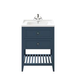 GoodHome Perma Satin Blue Freestanding Bathroom Vanity Unit (H) 806mm (W) 600mm - thumbnail 3