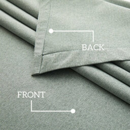 Oxford Homeware Eyelet Linen Effect Curtains Sage Green Fully Lined 100% Blackout Thermal Insulated Curtain Pair (W)168Cmx(L)228Cm - thumbnail 5