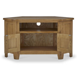 Broadway Oak 125Cm Tv Corner Unit - Fully Assembled By Roseland Furniture - thumbnail 5
