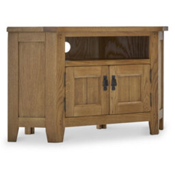 Broadway Oak 125Cm Tv Corner Unit - Fully Assembled By Roseland Furniture