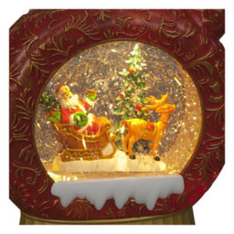 Snowtime Bauble Christmas Decoration Led Light Up Water Filled Glitter Ornament 20Cm - thumbnail 4