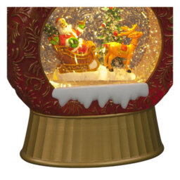 Snowtime Bauble Christmas Decoration Led Light Up Water Filled Glitter Ornament 20Cm - thumbnail 7