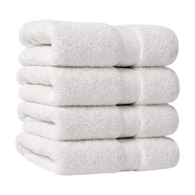 Aten Homeware White Egyptian Cotton Bath Hand Towels - 40X70Cm - 4 Pack - image 1
