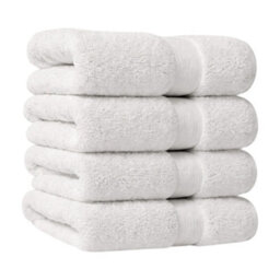 Aten Homeware White Egyptian Cotton Bath Hand Towels - 40X70Cm - 4 Pack - thumbnail 1