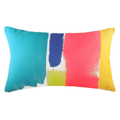 Evans Lichfield Aquarelle Abstract Hand-Painted Watercolour Printed Polyester Filled Cushion - image 1