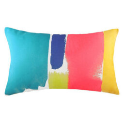 Evans Lichfield Aquarelle Abstract Hand-Painted Watercolour Printed Polyester Filled Cushion - thumbnail 1