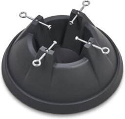 Sa Products Grey Christmas Tree Stand For Real Tree - 0.5-Gallon Water Reservoir - Durable Plastic - 5 Heavy-Duty Metal Bolts
