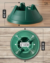 Sa Products Grey Christmas Tree Stand For Real Tree - 0.5-Gallon Water Reservoir - Durable Plastic - 5 Heavy-Duty Metal Bolts - thumbnail 6