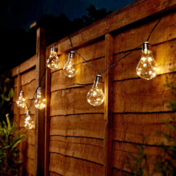 Gardenwize Garden Outdoor 2M Solar Micro Led Bulb String Fence Fairy Lights (10 Piece) - thumbnail 1