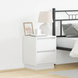 Berkfield Modern Bedside Cabinets With Led Lights 2 Pcs White 39X34.5X50 Cm - thumbnail 2
