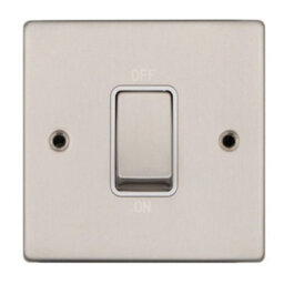 Vimark Vpd1300Ssw Pro Décor 50A Dp Switch Stainless Steel White Insert