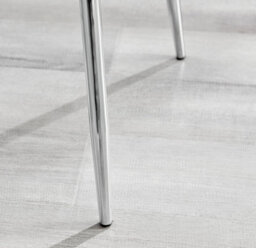 Furniturebox Uk Leonardo Glass And Chrome Metal Dining Table And 6 Cream Nora Velvet Silver Leg Chairs - thumbnail 7