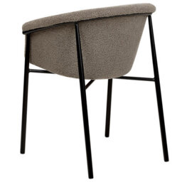 Beliani Set Of 2 Dining Chairs Ames Boucle Taupe - thumbnail 7