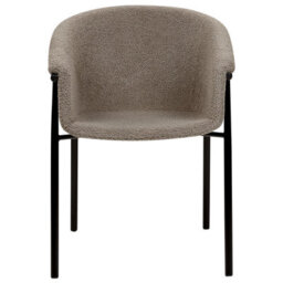 Beliani Set Of 2 Dining Chairs Ames Boucle Taupe - thumbnail 6