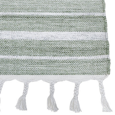 Beliani Rug Bademli Dark Green 160 X 230 Cm - image 1