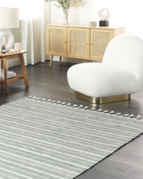 Beliani Rug Bademli Dark Green 160 X 230 Cm - thumbnail 2
