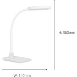 Loops Stylish Modern White Led Table Lamp For Home Decor And Illumination - thumbnail 4