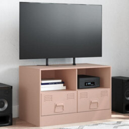 Berkfield Sturdy Tv Cabinet Pink 67X39X44 Cm Steel - thumbnail 2