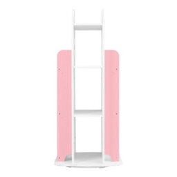 Living And Home Pink Freestanding Rotating House Shaped Kids' Bookshelf Children Bookcase - thumbnail 4
