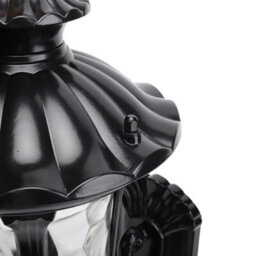 Darphe Textured Black Outdoor Wall Lantern, Die-Cast Aluminum With Clear Glass - thumbnail 7