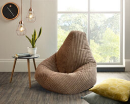Beautiful Beanbags Adult Highback Beanbag Jumbo Cord Bean Bags Ready Filled - Brown - thumbnail 3