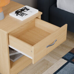 Lassic Vida Design Riano Pine 1 Drawer Bedside Chest (H)470mm (W)400mm (D)360mm - thumbnail 6