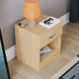 Lassic Vida Design Riano Pine 1 Drawer Bedside Chest (H)470mm (W)400mm (D)360mm - thumbnail 5