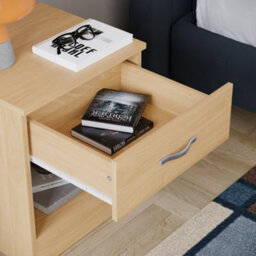 Lassic Vida Design Riano Pine 1 Drawer Bedside Chest (H)470mm (W)400mm (D)360mm - thumbnail 7