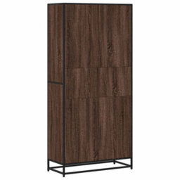 Berkfield Bookcase Brown Oak 80.5X35X170.5 Cm Engineered Wood - thumbnail 6