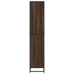 Berkfield Bookcase Brown Oak 80.5X35X170.5 Cm Engineered Wood - thumbnail 5