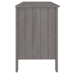 Berkfield Desk Light Grey 113X50X75 Cm Solid Wood Pine - thumbnail 6