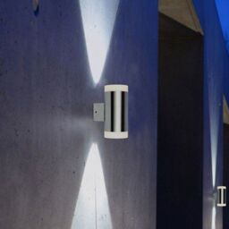 Blooma Robigo Fixed Satin Stainless Steel Effect Mains-Powered Led Outdoor Wall Light - thumbnail 2