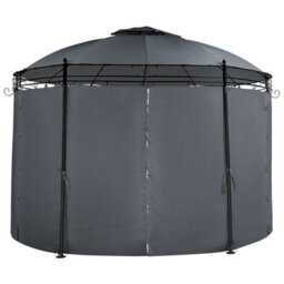 Beliani Gazebo Safara Metal 368 Cm 368 Cm Graphite Grey - thumbnail 4