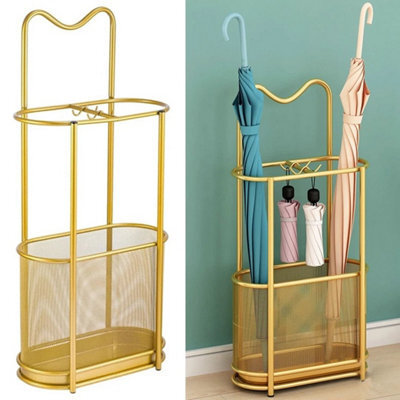 Umbrella Holder Stand Metal Storage Rack Walking Stick Rain Water Drip Tray - image 1
