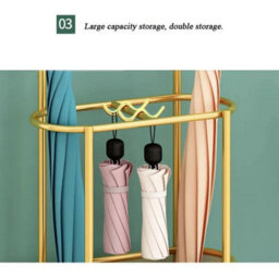 Umbrella Holder Stand Metal Storage Rack Walking Stick Rain Water Drip Tray - thumbnail 6