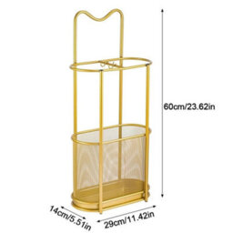 Umbrella Holder Stand Metal Storage Rack Walking Stick Rain Water Drip Tray - thumbnail 2