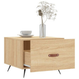Berkfield Coffee Table Sonoma Oak 50X50X40 Cm Engineered Wood - thumbnail 4