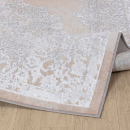 Livabliss Lustro-Vintage Beige Grey Off-White Traditional Boho Living Dining Bedroom Rug 80 X 150 Cm Easy Care, Non Shedding - thumbnail 4