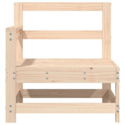 Walplus Outdoor Garden Corner Sofa For Patio Balcony Poolside Furnitures 2 Pcs Solid Wood Pine - Cushion Not Included - thumbnail 3