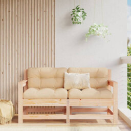 Walplus Outdoor Garden Corner Sofa For Patio Balcony Poolside Furnitures 2 Pcs Solid Wood Pine - Cushion Not Included