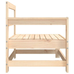 Walplus Outdoor Garden Corner Sofa For Patio Balcony Poolside Furnitures 2 Pcs Solid Wood Pine - Cushion Not Included - thumbnail 4