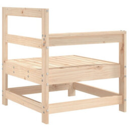Walplus Outdoor Garden Corner Sofa For Patio Balcony Poolside Furnitures 2 Pcs Solid Wood Pine - Cushion Not Included - thumbnail 5
