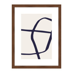 Accent By Nielsen Velino Walnut Picture Frame 30X40Cm - With Glass Front And Abstract Poster Print - thumbnail 1