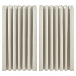 Thehotsale Beige 229Cm W Solid Colour Grommet Top Polyester 100% Blackout Curtains Pair - thumbnail 3
