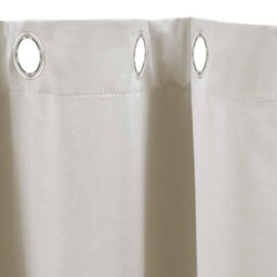 Thehotsale Beige 229Cm W Solid Colour Grommet Top Polyester 100% Blackout Curtains Pair - thumbnail 4