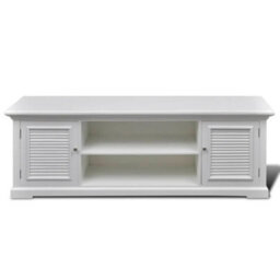 Walplus Modern Tv Stand Cabinet White Wood Tv Unit With Four Shelves Sturdy Mdf And Pine Wood - thumbnail 3